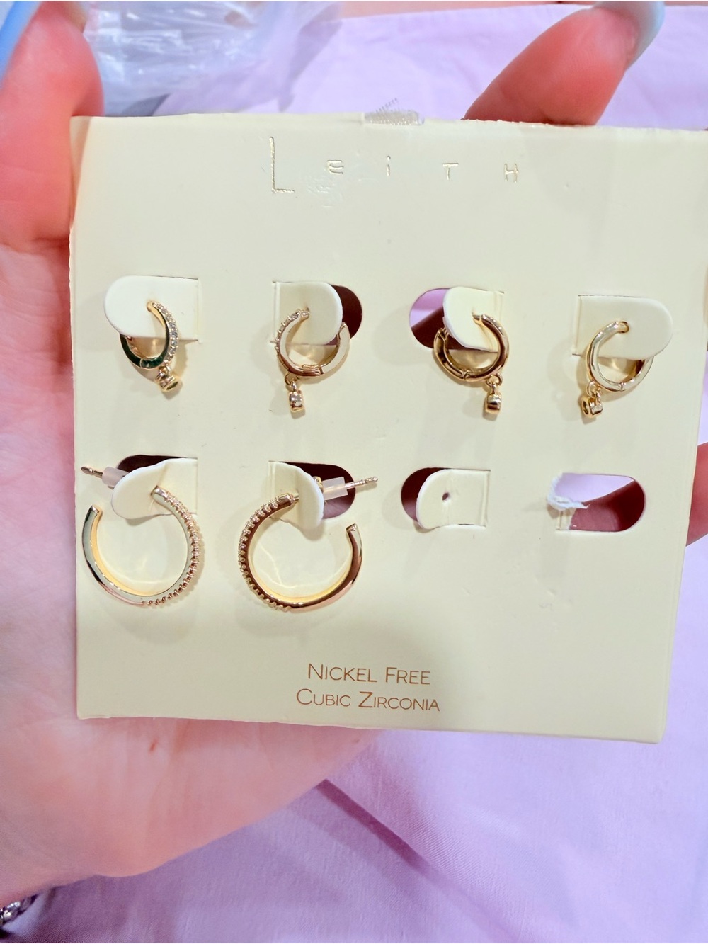 Leith Gold-Tone Multi Hoop and Stud Earring Set